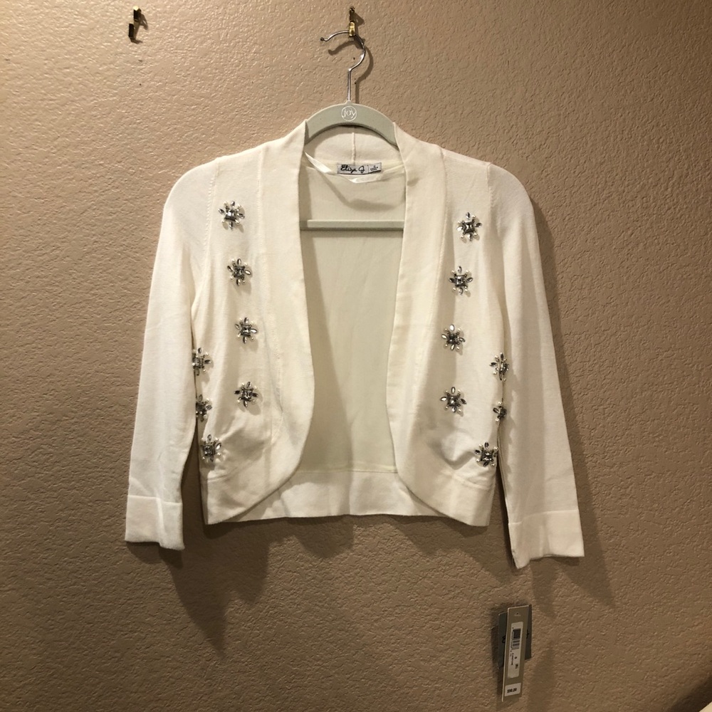Eliza J White Sequin Open Front Bolero(BRAND NEW!)